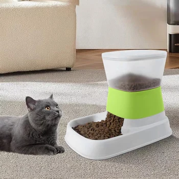  Автоматическая кормушка для домашних животных Съемный стабильный гравитационный дозатор корма для кошек Миска для кормления домашних животных для собак