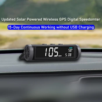  Автомобильный ПК + ABS Черный Беспроводной Солнечный Автомобиль HUD Проекционный Дисплей Цифровой GPS Спидометр Аксессуары для вождения Для Транспортных Средств