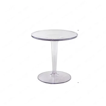 Акриловый вспомогательный журнальный столик для бистро сбоку Небольшой круглый стол для макияжа Современная роскошная мебель для гостиной Mesa TY20XP