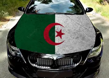 Алжир Национальный флаг Капот автомобиля Обертка Цвет Виниловая наклейка Наклейка Грузовик Графический капот Пользовательские наклейки для украшения автомобиля
