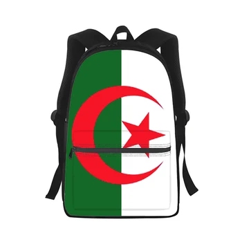 Алжир Флаг Мужчины Женщины Рюкзак 3D Печать Мода Студент Школа Сумка Ноутбук Рюкзак Дети Путешествия Сумка через плечо