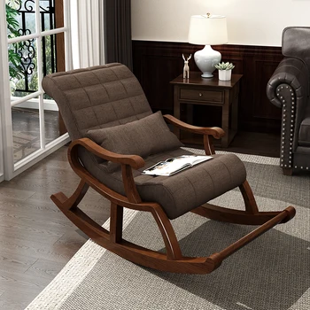 Антиквариат Винтажные стулья Дерево Удобные кресла-качалки Дизайн Стулья для гостиной Взрослые Sillones Modernos Para Sala Мебель для интерьера