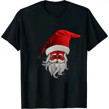 Бокалы для вина Санта-Клаус Шапка Украшение Рождественская забавная футболка для любителей вина