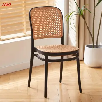  Бытовые пластиковые стулья с утолщенными и минималистичными табуретами со спинкой можно складывать для уличных стульев из ротанга