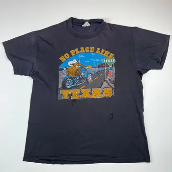 Винтажная рубашка 80-х годов No Place Like Texas XL с длинными рукавами