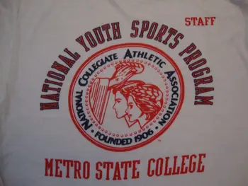 Винтажная футболка Национальной молодежной спортивной программы Metro State College Размер M с длинными рукавами