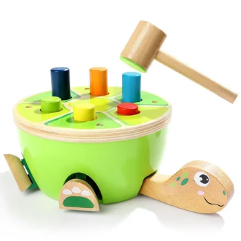 Горячая распродажа, развивающие деревянные зеленые игрушки для черепахи о музыкальном инструменте, обучающие детские игрушки с cpc и ce citificate
