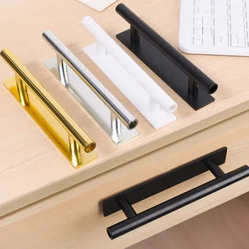 дверная ручка черная пластиковая квадратная ручка шкафа шкаф шкаф ящик выдвижной ящик кухонный шкаф т-образная ручка мебельный аксессуар