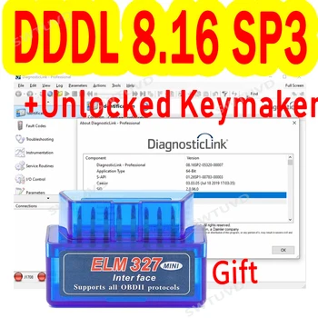 Детройт Дизель DDDL v8.16 Pro SP3 Диагностика + устранение неполадок 2022 Диагностические инструменты Подарок ELM 327 Авто Диагностические инструменты