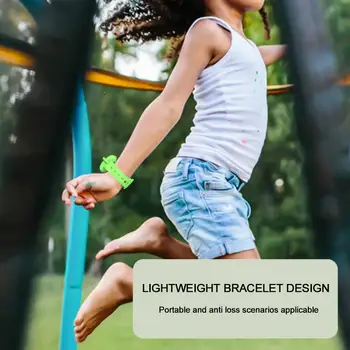 Детский ремешок для часов с защитой от потери для Apple Airtag Мягкий силиконовый браслет для отслеживания Защитный чехол для детского браслета P7U4