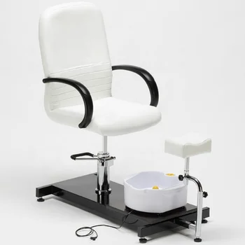 Дешевое педикюрное кресло с массажной чашей Парикмахерское маникюрное кресло с табуретом Портативное кресло для салона красоты для небольшой парикмахерской