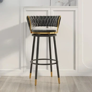 Дизайнерский акцентный барный стул Скандинавский барный стул Роскошный барный стул Барные стулья Барные стулья Современная мебель Cadeiras de Jantar