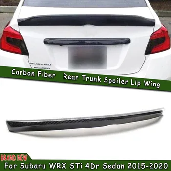  Задний спойлер Крыло Крышка задней двери Крышка багажника Утконос Отделка Разделитель Губа Углеродное волокно для Subaru WRX STi 4 Door Седан 2015-2020