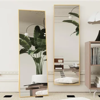 Зеркало для спальни Настенное зеркало Туалетное зеркало с рамой из алюминиевого сплава Бесплатная доставка Мебель для гостиной в полный рост