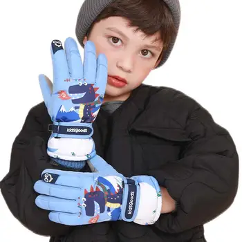 Зимние перчатки для детей Водонепроницаемые детские перчатки Зимние холодные детские перчатки для катания на лыжах Сноуборд Подходит для мальчиков и девочек в возрасте
