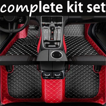Изготовленные на заказ кожаные автомобильные коврики для BMW 2 серии F22 Wagon 2014-2016 комплект автомобильных ковровых ковров подножки для ног