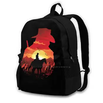 Иллюстрация персонажа из Redemption Мода Путешествия Ноутбук Школьный рюкзак Сумка Redemption 2 Красный