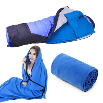 Кемпинг Палатка Спальный мешок Флисовый вкладыш Легкая кровать для палатки на открытом воздухе Кемпинг Пешие прогулки Рюкзак Флисовый вкладыш Спальные мешки