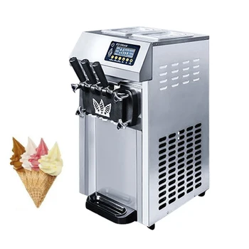 Коммерческая машина для мягкого мороженого Подсластитель Машина для мороженого Сладкий конус Настольный торговый автомат для мороженого