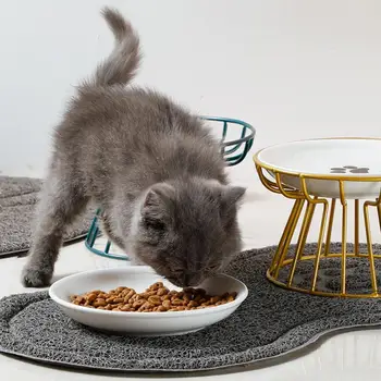 Компактная миска для кормления домашних животных Стабильное кормление Гладкие кошки Собаки Кормушка для воды Тарелка