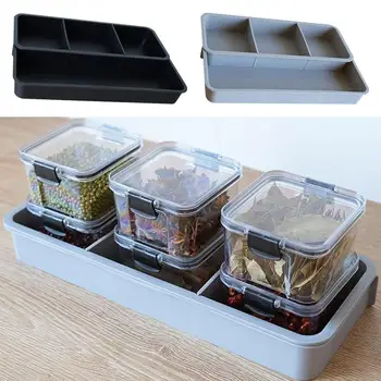  Кухонный ящик для хранения Термостойкий съемный компактный ящик с регулируемыми разделителями Органайзер для кухни и ванной комнаты