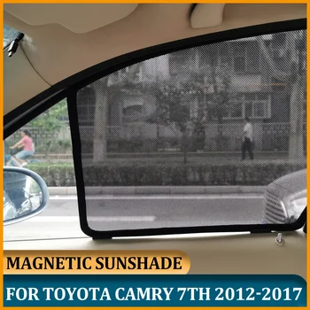 Магнитные солнцезащитные козырьки на окнах автомобиля для Toyota Camry 7th 2017 2016 2015 Боковые окна Детские солнцезащитные козырьки для Toyota Camry 2012 2013 2014