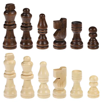 Международный шахматный набор Деревянные шахматные фигуры Стандартный турнир Staunton Wood Шахматные фигуры для детей Audlt, 32шт