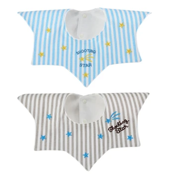 Младенец слюнявый нагрудник Симпатичные салфетки для отрыжки в форме звезды для 0-24M Детское слюнное полотенце 3-слойные детские нагрудники для новорожденных мальчиков и девочек