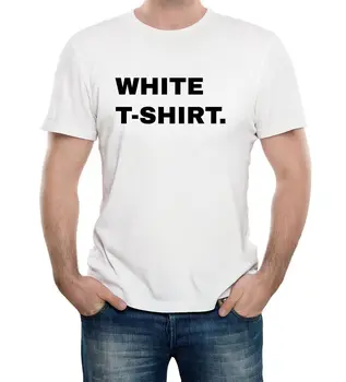 Мужская белая футболка Футболка Смешной Простой слоган Ироничный