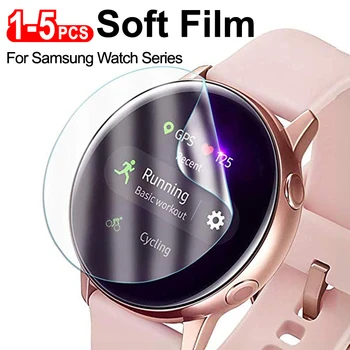 Мягкая гидрогелевая защитная пленка для экрана Samsung Galaxy Watch Active 4 2 40 мм 44 мм защитная пленка Gear S2 S3 Classic Frontier Sport
