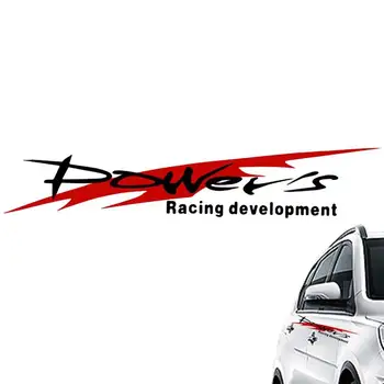 Наклейка на гоночный автомобиль Водонепроницаемая наклейка на автомобиль в спортивном стиле Простая в установке спортивная наклейка Power's Racing Development
