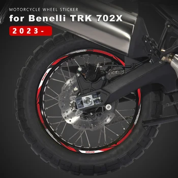 Наклейки на колеса мотоцикла водонепроницаемые для аксессуаров Benelli TRK 702X 2023 TRK 702 X TRK702X наклейка на обод 19 17-дюймовая лента