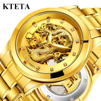 Наручные часы Golden Dragon Мужские автоматические механические часы Мужские часы Топ Люкс Бренд Знаменитые Часы Для Мужчин Relogio Masculino