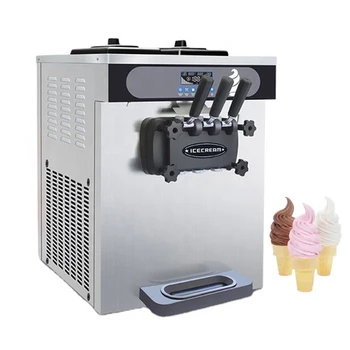  Настольная машина для мороженого с мягкой подачей Коммерческие мини-мороженицы Машина для мороженого из нержавеющей стали