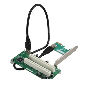 Настольный PCI-Express Адаптер PCI-E на PCI Плата расширения PCIe на два слота PCI USB 3.0