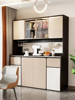 Настольный сервант из массива дерева, винный шкаф, светлая роскошь, современный и минималистичный кухонный шкаф для хранения чая