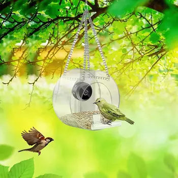 Новая кормушка для птиц с камерой 1080P HD для наблюдения за птицами на открытом воздухе Устойчивые к воде прозрачные кормушки для птиц Дом