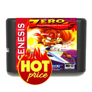 Новое поступление Zero The KamikazeSquirrel 16bit MD Game Card для Sega Mega Drive For Genesis