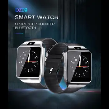  Новые смарт-часы DZ09 Сенсорный экран Спорт Фитнес Мониторинг здоровья Поддержка TF Карта для Android Системное позиционирование Смарт-часы