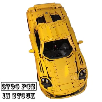 Новый Масштаб 1:8 MOC-131400 GT Суперкар Гоночный автомобиль Спортивный Модель Fit 42143 Строительные блоки Детская развивающая игрушка Подарок на день рождения