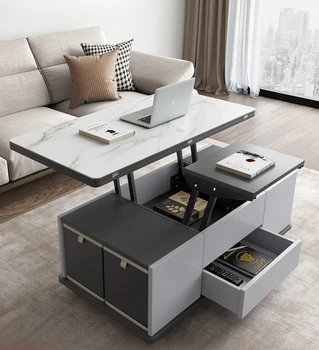 Обеденный стол, небольшой шкаф, мебель для гостиной, выдвижной складной журнальный столик