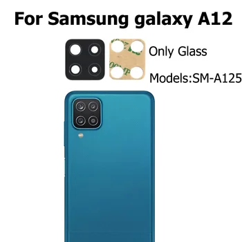 Оригинал для Samsung Galaxy A12 Nacho Заднее стекло задней камеры SM-A125 SM-A127F с клейкой наклейкой Запасные части