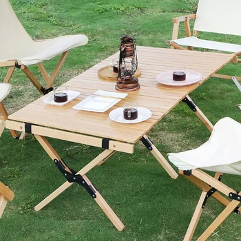  Открытый кемпинг Складной стол из массива дерева Портативный складной стол для пикника на открытом воздухе Стол для торта, для пеших прогулок Самостоятельный туристический стол