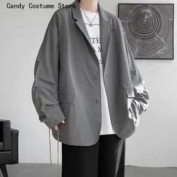 пальто Уличная курткаМужская одежда Корейский стиль Большие размеры Блейзеры Мужской Kpop Оверсайз 8XL 7XL Ulzzang Мода