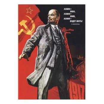 Полная квадратная алмазная вышивка Ленин и Сталин Ретро Плакат DIY 3D Алмазная Живопись Вышивка Крестом Полная Круглая Алмазная Мозаика