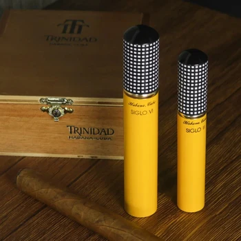 Портативная трубка для сигар Водонепроницаемый портсигар Держатель для электронных сигарет с кедровым деревом Алюминиевая коробка для сигар Дымовая труба