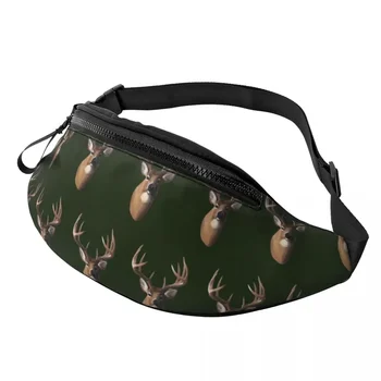  Поясная сумка с принтом оленя Забавные животные Полиэстер Мода Талия Пакет Подростки Беговая Сумка