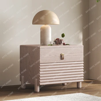  Прикроватная тумбочка из массива дерева Современный минималистичный скандинавский ясень Спальня Прикроватный шкафчик