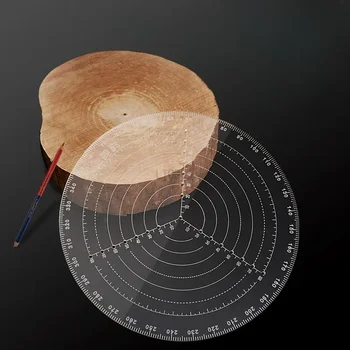 Прозрачный акриловый круглый центральный искатель Столярный компас Круг Измеритель круга Инструмент для рисования круга Токарная обработка дерева Инструменты для обработки древесины