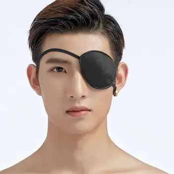 Регулируемая пиратская повязка на глаз Косоглазие Косоглазие вогнутое Одинарное Хэллоуин Пиратская вогнутая повязка на глаз Детский пиратский косплей костюм